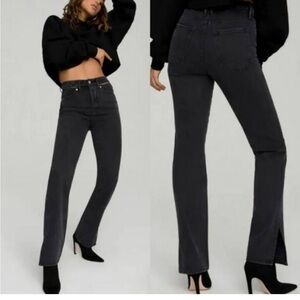 Good American Good Boy with Slit Waistband in Black NWT